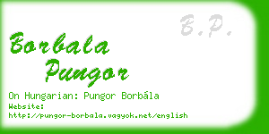 borbala pungor business card