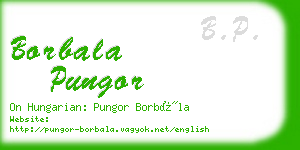 borbala pungor business card